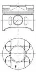41014610 Per Pistone + Pistone + Segmento, Om611, Om612, Om613, Euro 3, Om613, Euro 3, Om611.