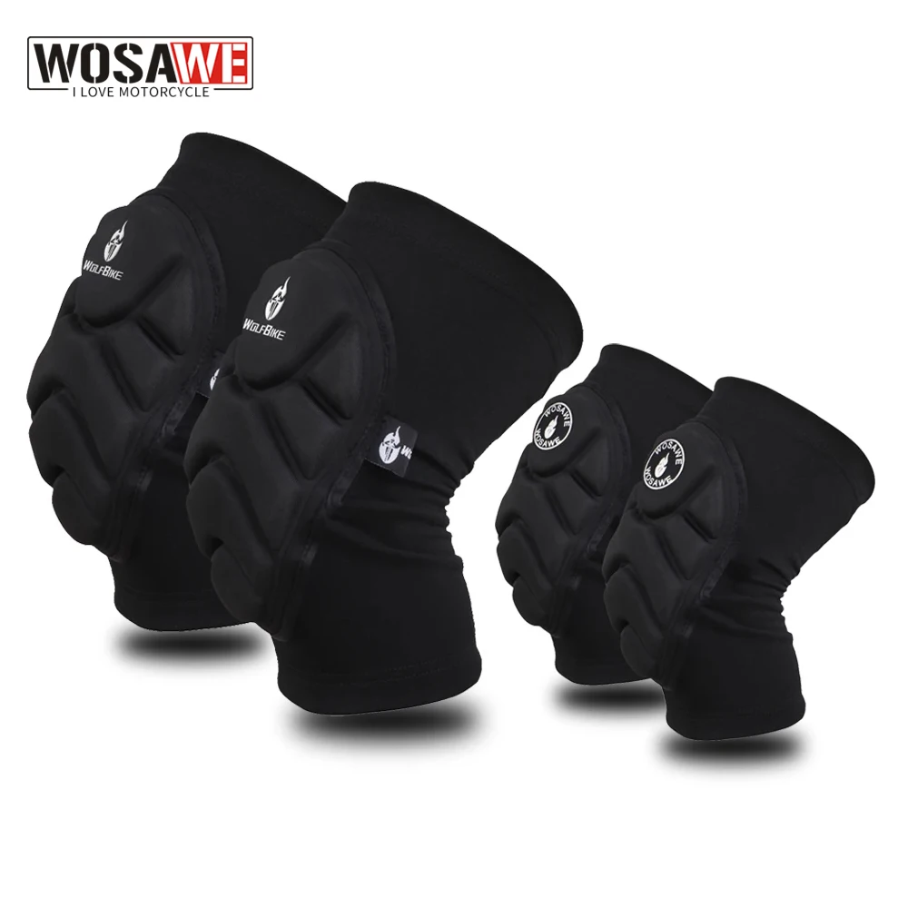 Elbow and Knee Pads Mountain Bike Cycling Protection Set Kneepad Dancing Knee Brace Support Gear MTB Eblow Protector WOSAWE knee pad elbow pads protective gear set