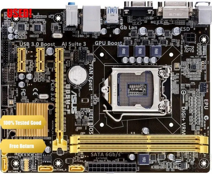 Per Asus B85M-F Scheda Madre B85 Socket Lga 1150 I7 I5 I3 Ddr3 16G Sata3 Micro-Atx
