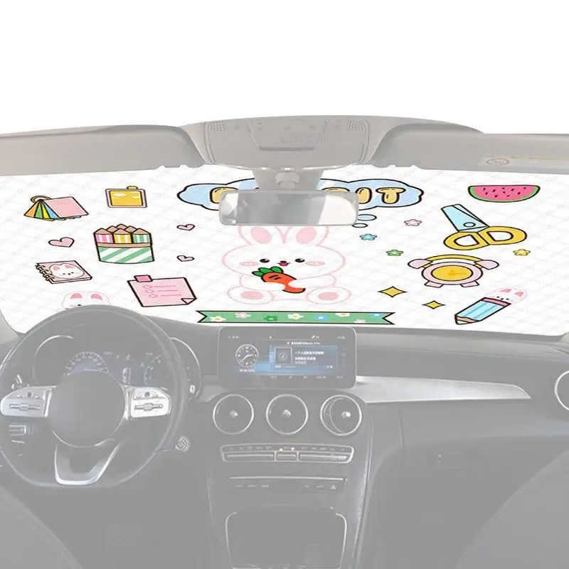 

Windshield Cover For Snow Cartoon Waterproof Windshield Snow Cover With 3-Layer Protectin 56.3x36.2in Heat-resistant Windshield