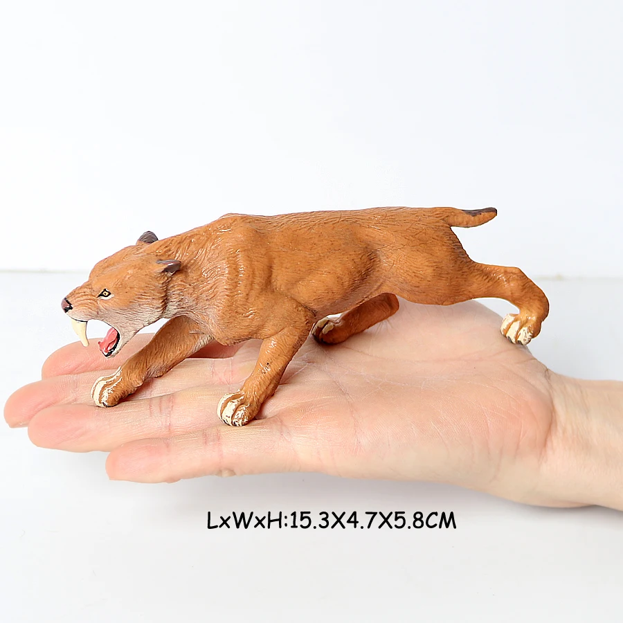 Realistisches prähistorisches Tier Smilodon Mammuthus Lisowicia Wolliges Nashorn Mammut Figur Savage Modell Figur Lernspielzeug – Detail 30