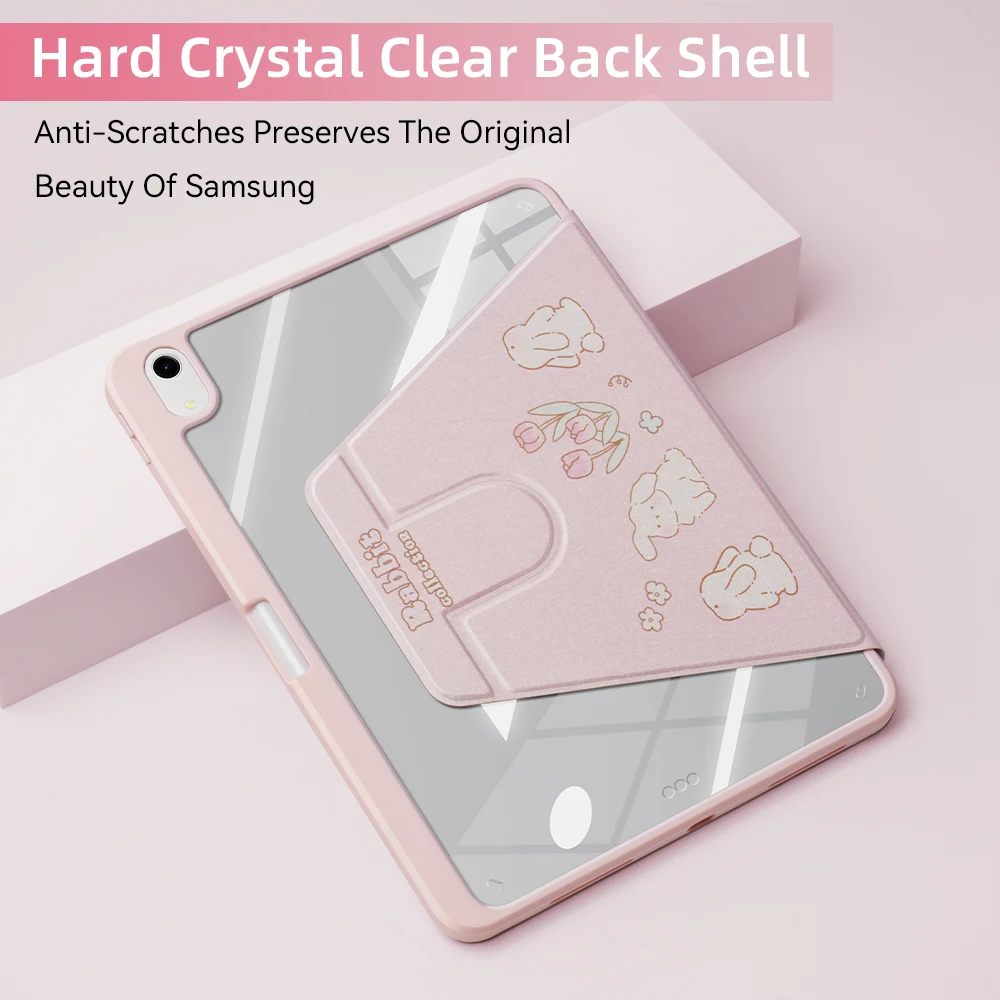 360-Degree Rotating Tablet Case with Auto Sleep/Wake and Pencil Holder