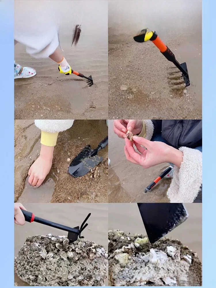 가족 해변 보물찾기 도구 세트 어린이용 특수 소형 삽 작은 갈퀴 조개와 게 파는 해변 장난감