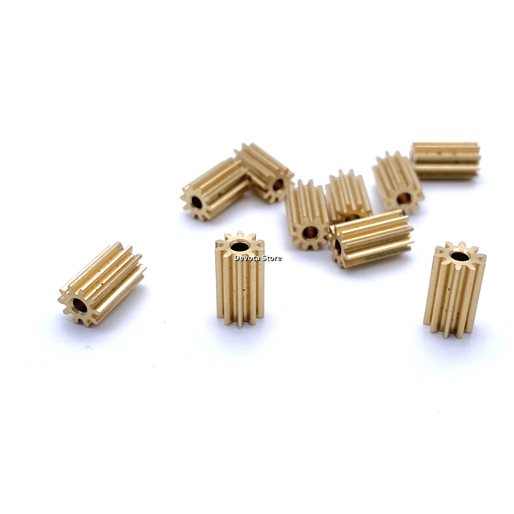 8/10 Teeth Small Copper Gear M0.5 DIY Model 0.5M 8T 10T Hole 2mm Thickness 10mm transmission gear