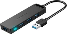 

New USB Hub, VENTION 4-Port USB 3.0 Hub Ultra-Slim Data USB Splitter Charging Supported Compatible with MacBook, Laptop,
