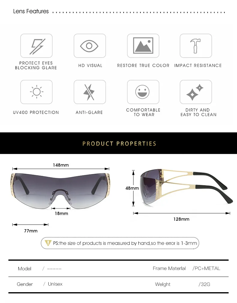 2000S Retro One Piece Sunglass Women Men  Oversized Wrap Around Sun Glass UV400 Ladi 2022 New Fashion Eyewear_voghion.com