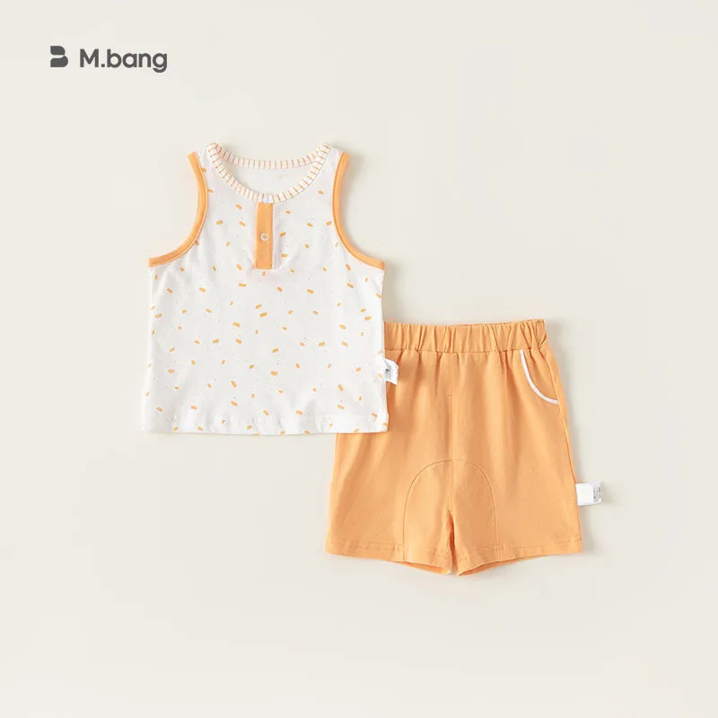 

0-2 Year Summer New Baby Boys 2PCS Clothes Set Sleeveless Print Brief Tees Solid Color Stretch Shorts Suit Newborn Boys Outfits