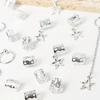 32pcs Star Dreadlock Hair Braids Cuffs and Braid Decorations Hair Accessories Loc Hair Jewelry for Braids for Women 4