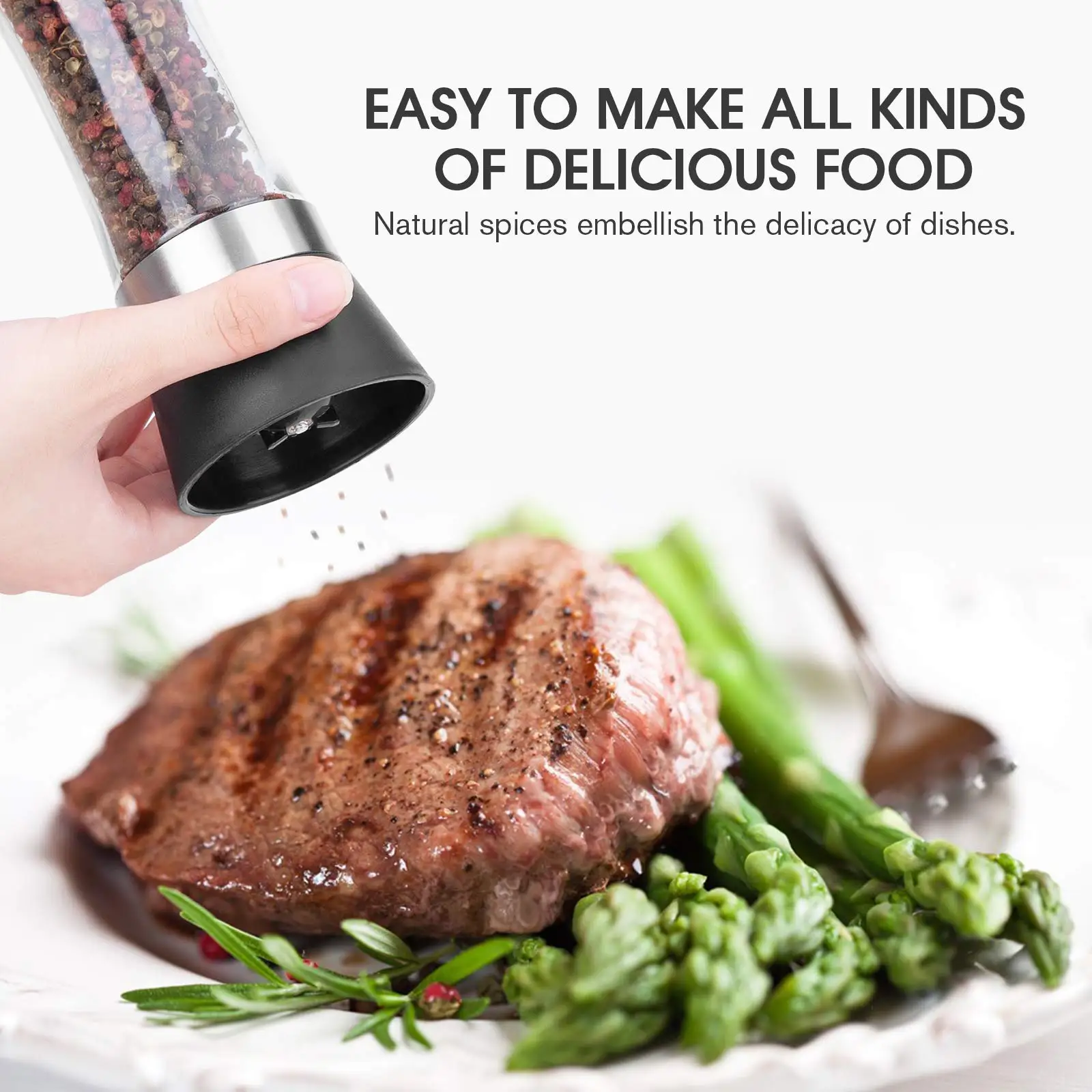 Home Pepper Grinder Outdoor Glass Seasoning Bottle Professional Grinder Multifunctional Crusher Kitchen Tools seasoning bottle