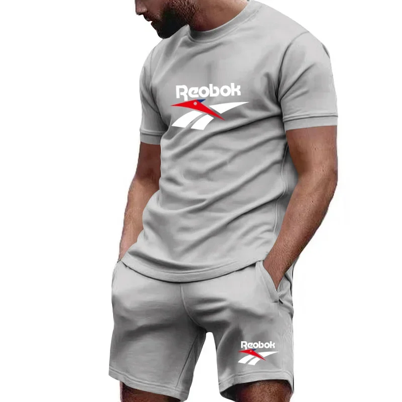 thumbnail image 1 of Conjunto de pantalones cortos estampados para hombre, camiseta de manga corta, transpirable, de secado rápido, para correr, novedad de verano, 2024, 1 of 5