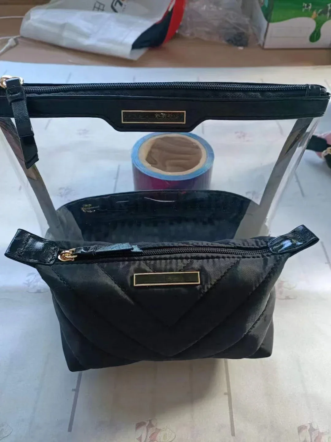 

Makeup Bag Large Checkered Cosmetic Travel Toiletry Bags for Girl Organizer Cute Brushes Storage Pouch for Women Large CoinPurse
