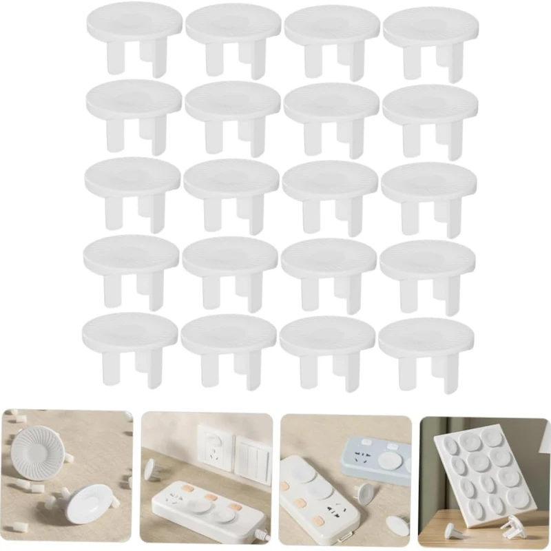 20Pcs Baby Socket Protective Covers V0 Flame Retardant Grade Suitable for Home School Child Safety Socket Covers Baby Protection