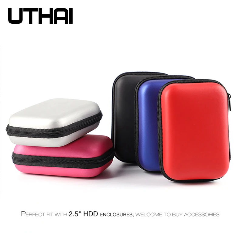 UTHAI T27 2.5" HDD Bag External USB Hard Drive Disk Storage Bag Carry Usb Cable Case Cover For PC Laptop Hard Disk Box Portable Hard Drive Bag