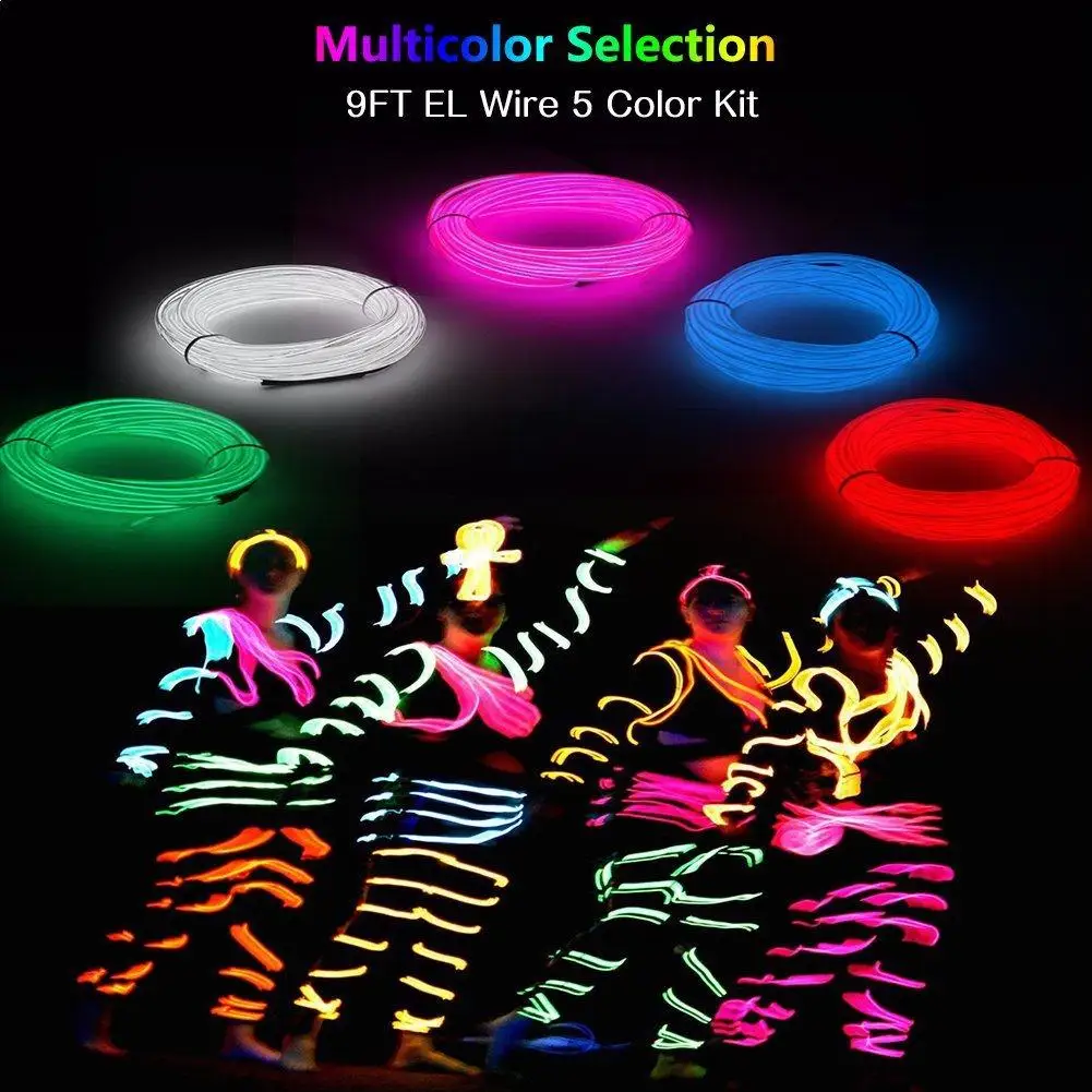 

Decorative El Cold Light Wire String Bendable Low Power Consumption Dance Performance Costume Soft Lighting Luminous Line