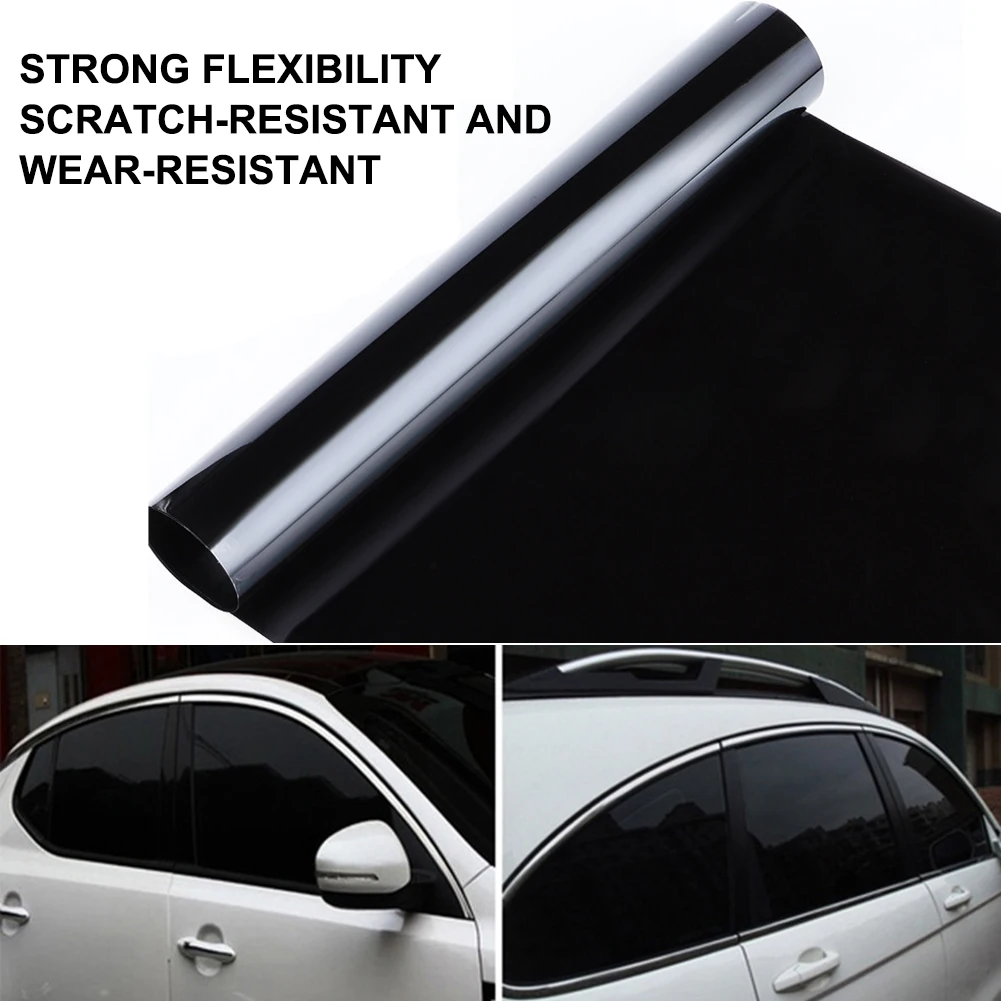 50*300cm Black Car Window Foils Tint Tinting Film Roll Auto Home Window Glass Restroom Summer Solar UV Protector Sticker Films