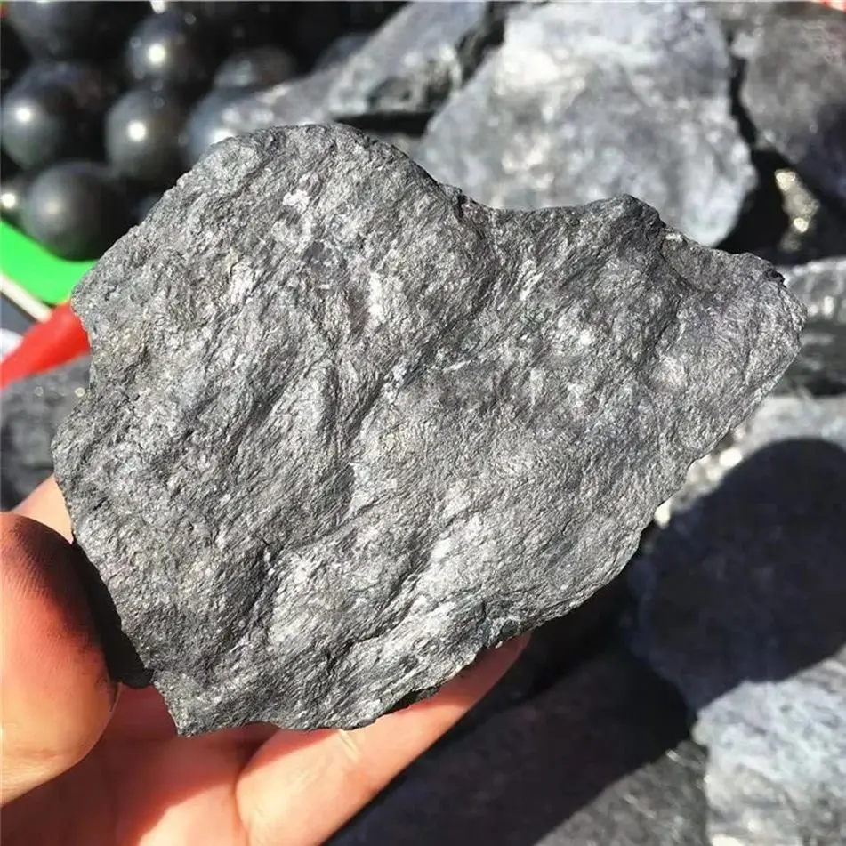 Shungite Natural Raw Stone Healing Crystals Protection Ore Bulk Wicca Spiritual Reiki Gravel Root Chakra Stones Water Cleaner 3