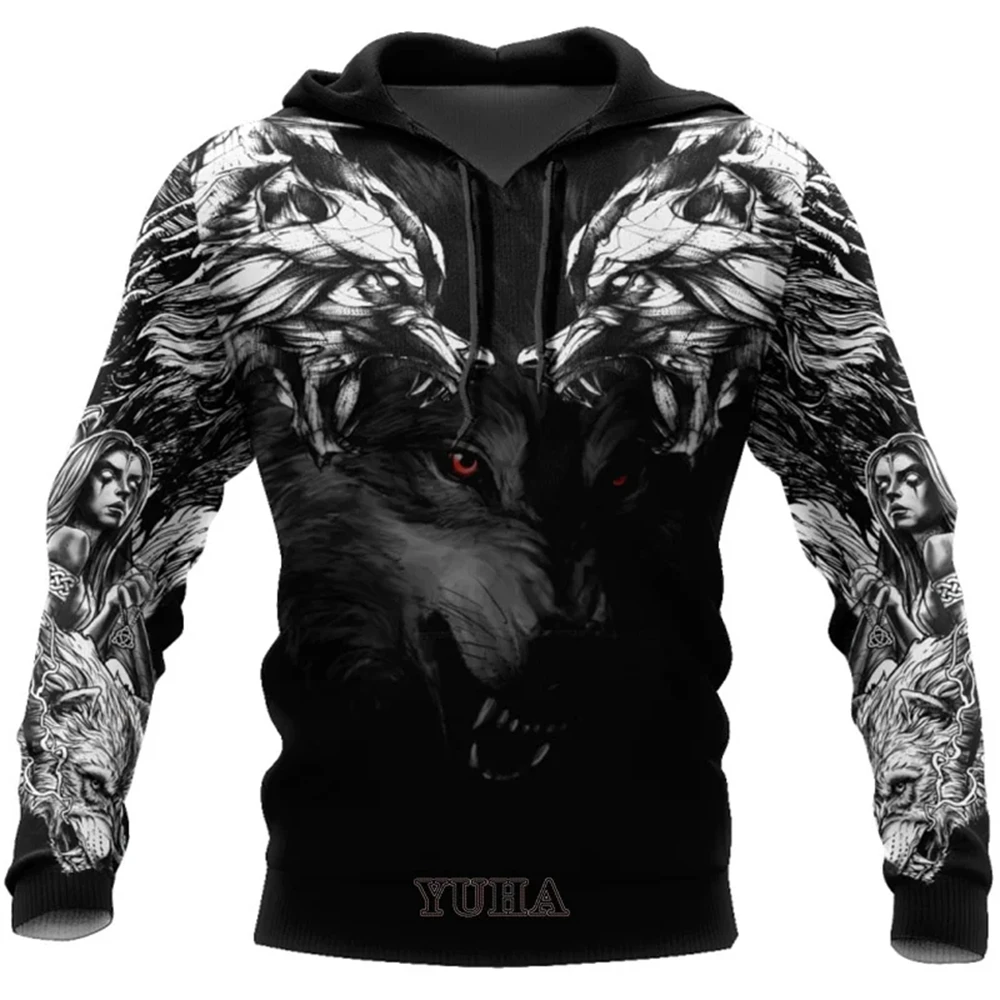 

Animal Men's Hoodie 3D Printed Animal Wolf Tops Oversized Sweatshirts Fashion Streetwear Spring Autumn Men's Hoodies Harajuku Cl