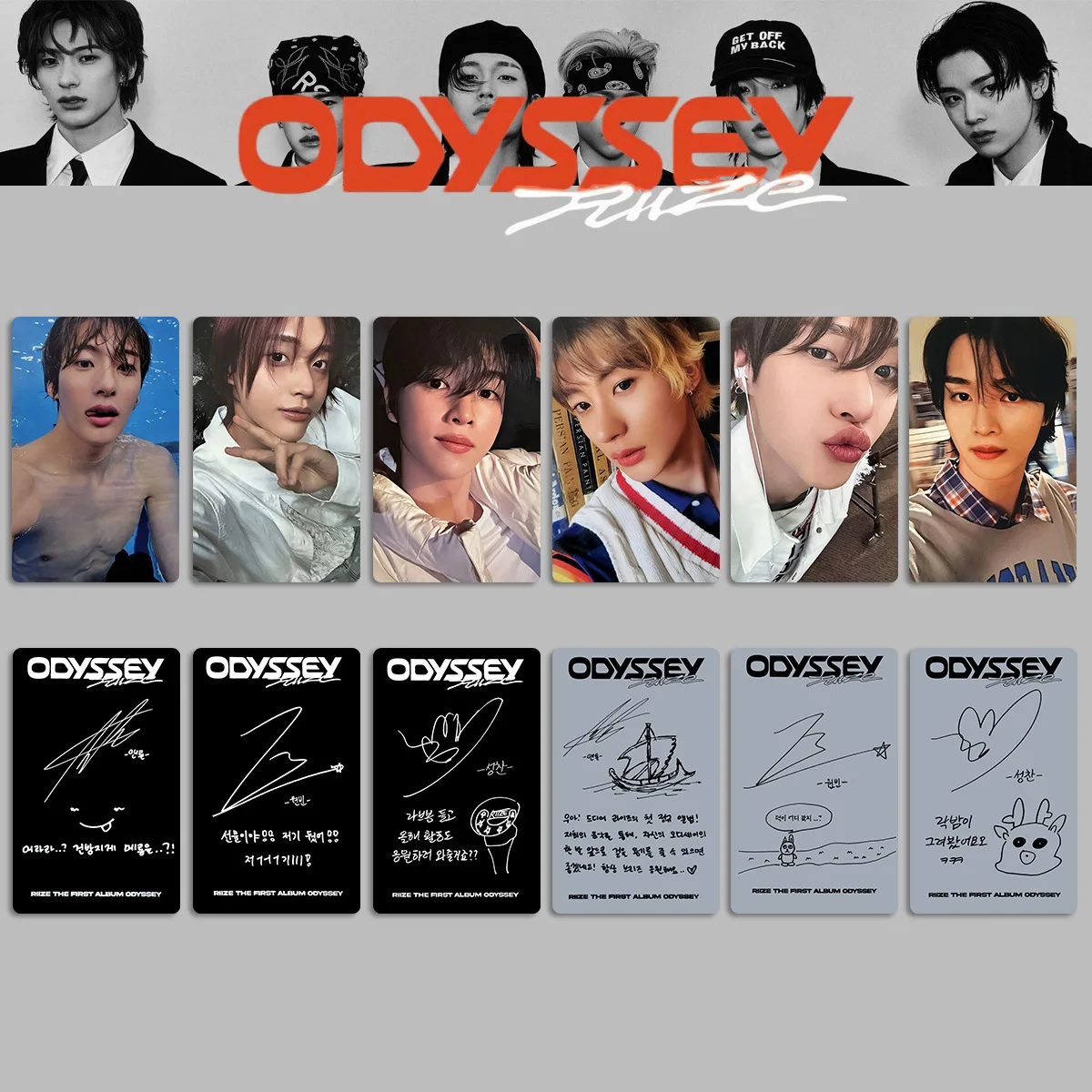 KPOP RIIZE The 1st New Album Card ODYSSEY Photocard Double-sided
