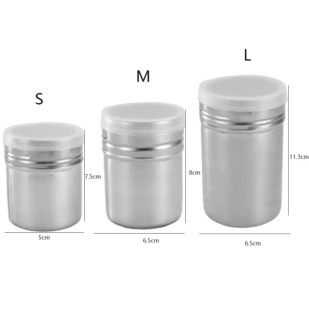 Stainless Steel Coffee Shaker Cocoa Chocolate Flour Powdered Sugar Sieve Filters Foam Spray Kitchen Cake BBQ KitchTools With Lid