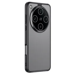 Transparent Camera-Protective Phone Case with Enhanced Durability for OPPO Find X8s Plus (Black)