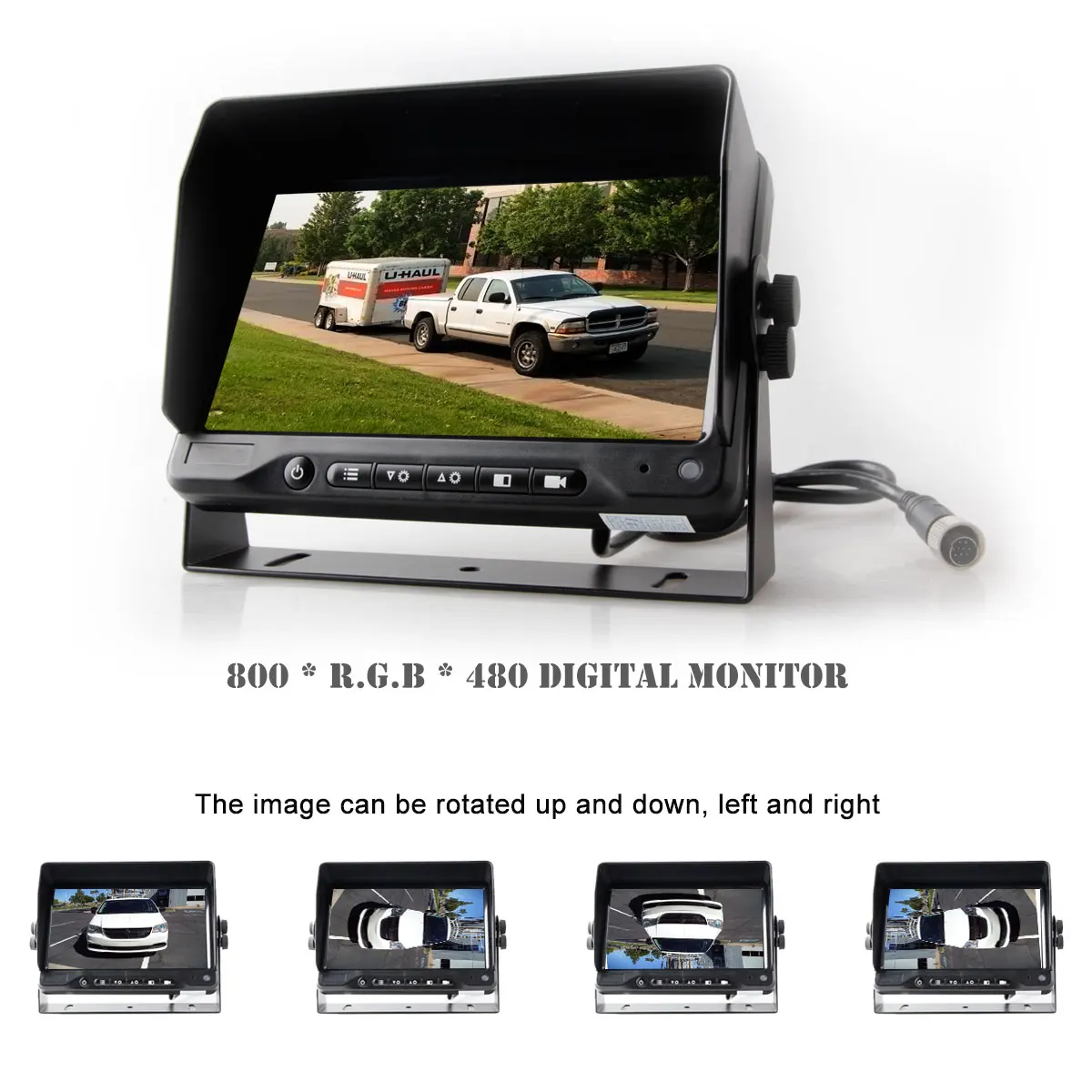 Waterproof 12-32V Volt Backup Reverse Camera System For Truck Cargo School Bus Heavy Duty Vehicle