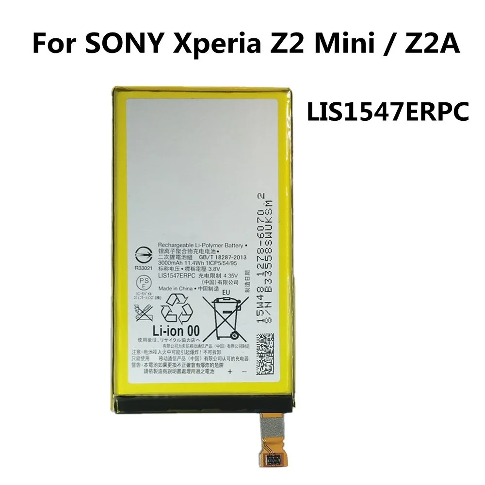 

Новый аккумулятор LIS1547ERPC для Sony Xperia Z2 Compact Z2A Z2 MINI ZL2 SOL25 D6563 Z2MINI, высококачественные батареи для телефона