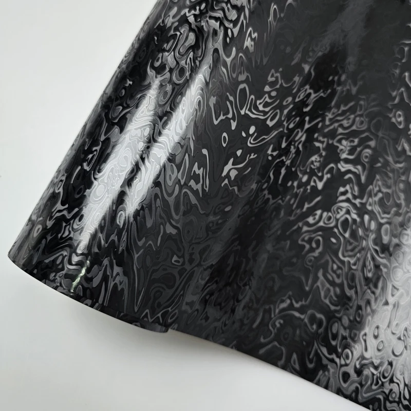 Cosmic Hex Black Carbon Fiber Vinyl Wrap for Vehicle Interior & Exterior
