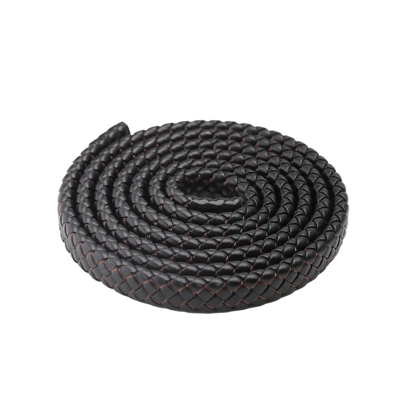 1M/Lot 12mm Braided PU Leather Cords Flat Strong Rope For Ornament Making DIY Sewing Crafts Handmade Clothing Charm Accessories