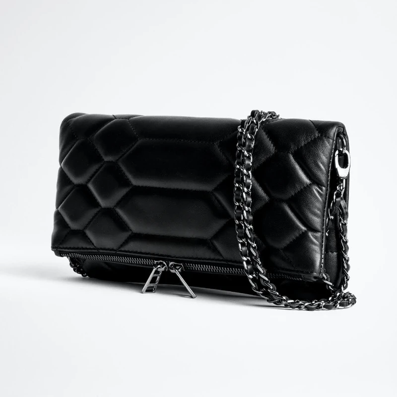 2025 NEW Decoration 2Chains Straps Beige Color Flap Zipper for Wings Bags Women Leather Chain Ladie Bandolera Mujer 2