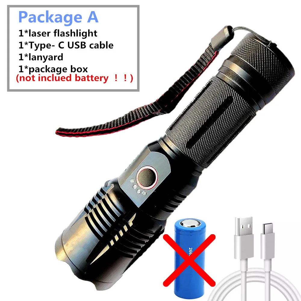 KENSUN Long Range High-power Telescopic Focusing Strong Light Flashlight Type-c smart Charging With Power Bank Function police flashlights Flashlights