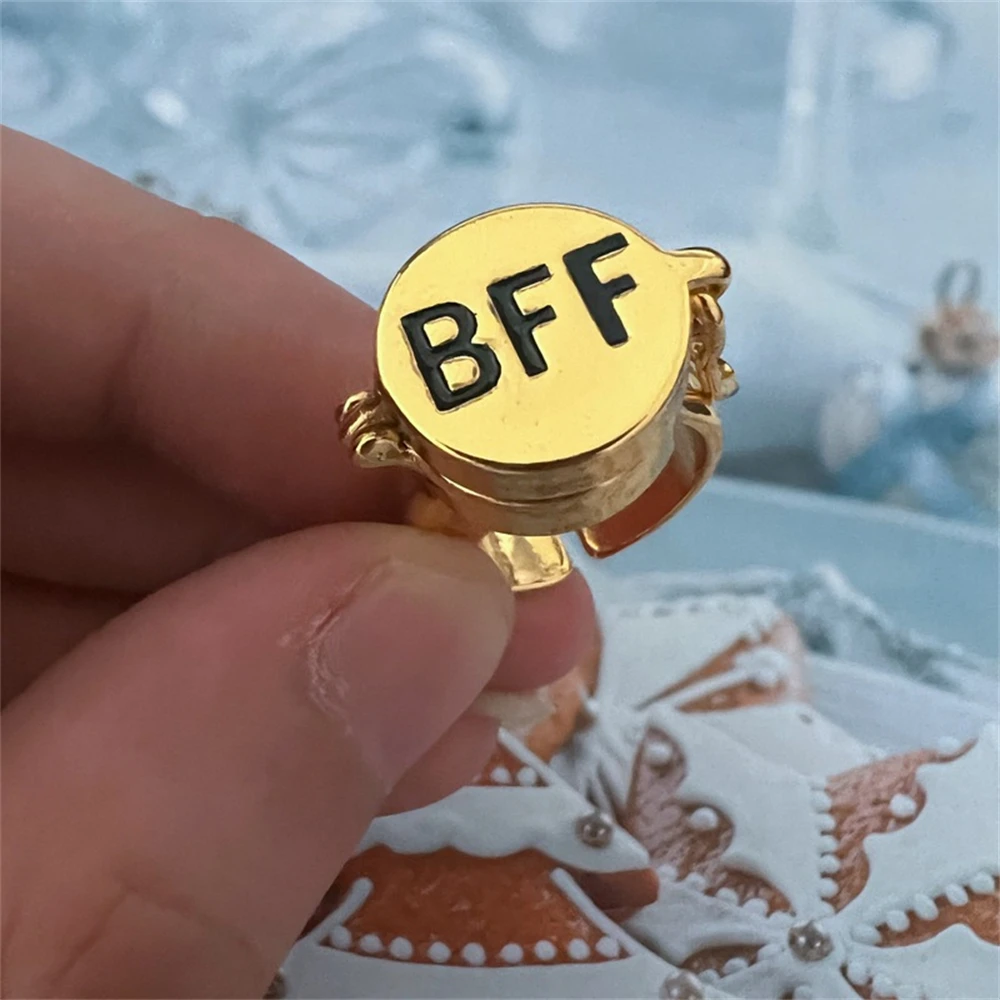

SpongeBob BFF Ring Best Friend Forever Patrick Star Best Friend BFF Ring Anime Opening Adjustable Finger Jewelry Birthday Gift