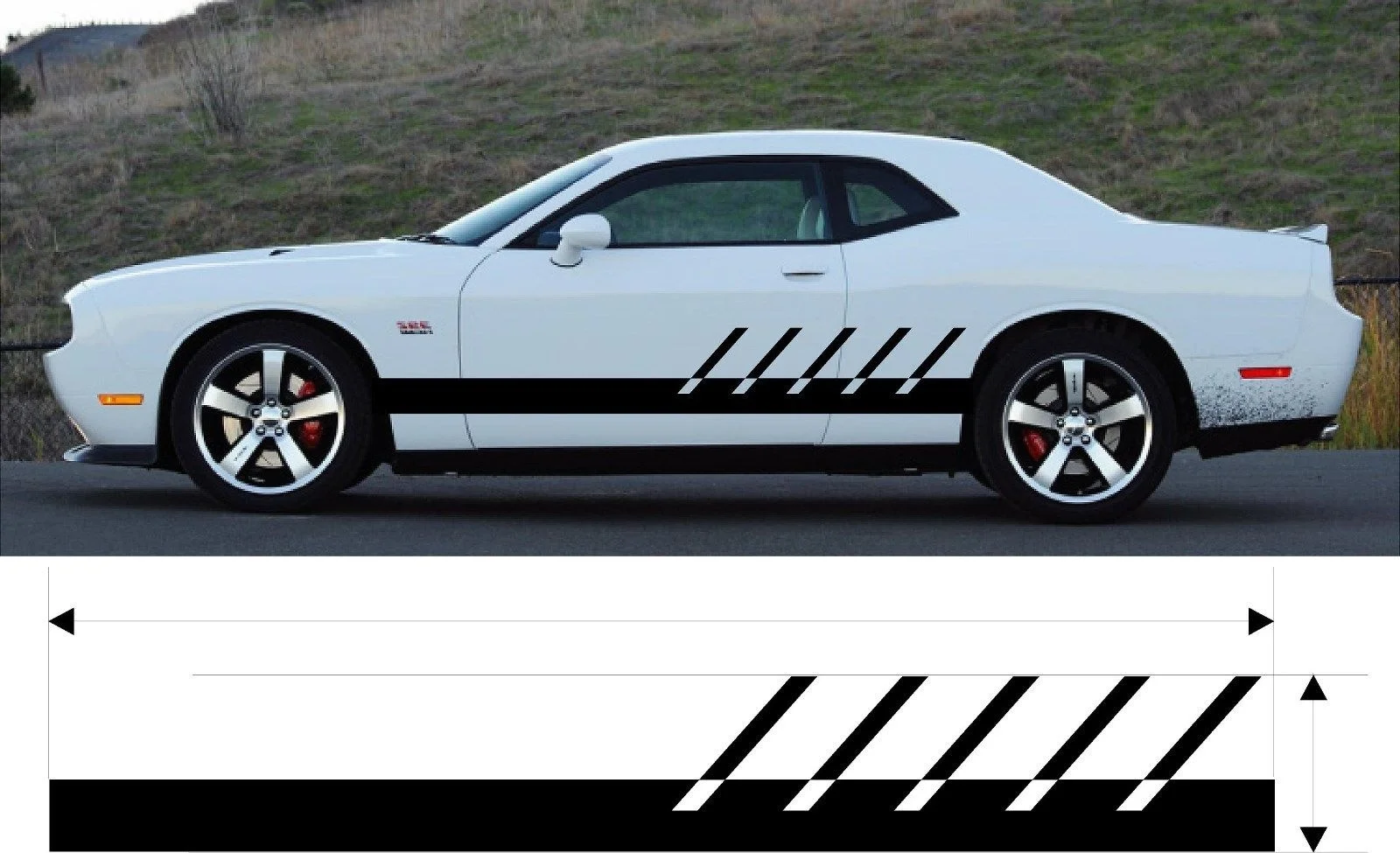 

For 2Pcs VINYL GRAPHIC DECAL CAR TRUCK KIT CUSTOM SIZE COLOR VARIATION MT-188 Car styling