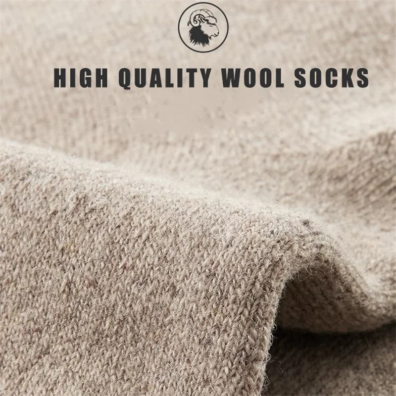 Men's Winter Merino Wool Warm Thick Snow Socks - 4 Pairs Pack