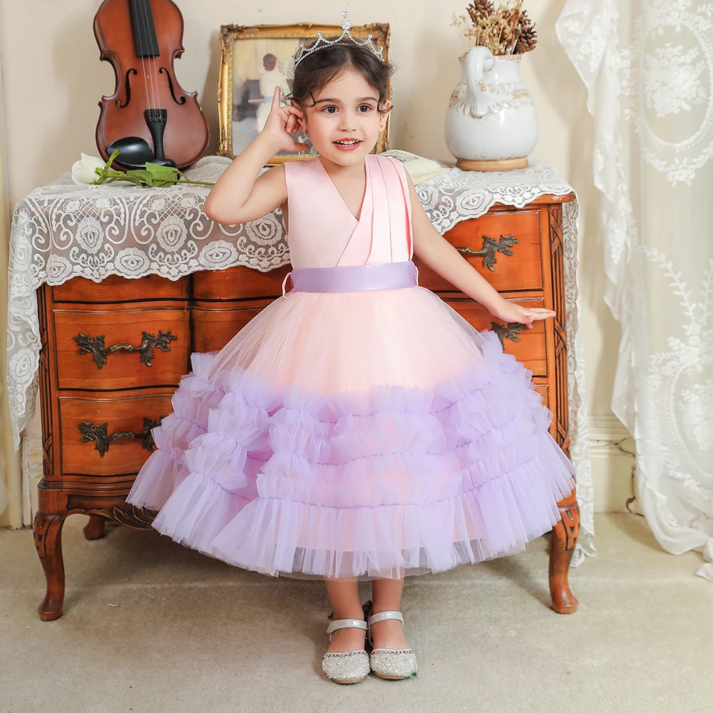 Blush Pink Ball Gown Flower Girl Dresses Rhinestone Baby Dress ARD1822 –  SheerGirl