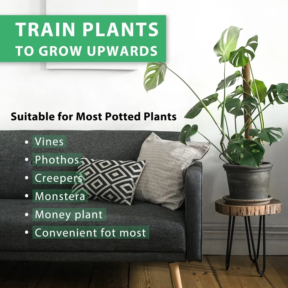 Plant Climbing Coir Support Pole Potted Moss Stick Extendable for Monstera Creepers Vines 1PC