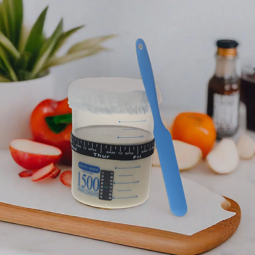 Sourdough Starter Jar Kit 1500ml-Large Plastic Jar for Sourdough-Starter Crock Reusable Sour Dough