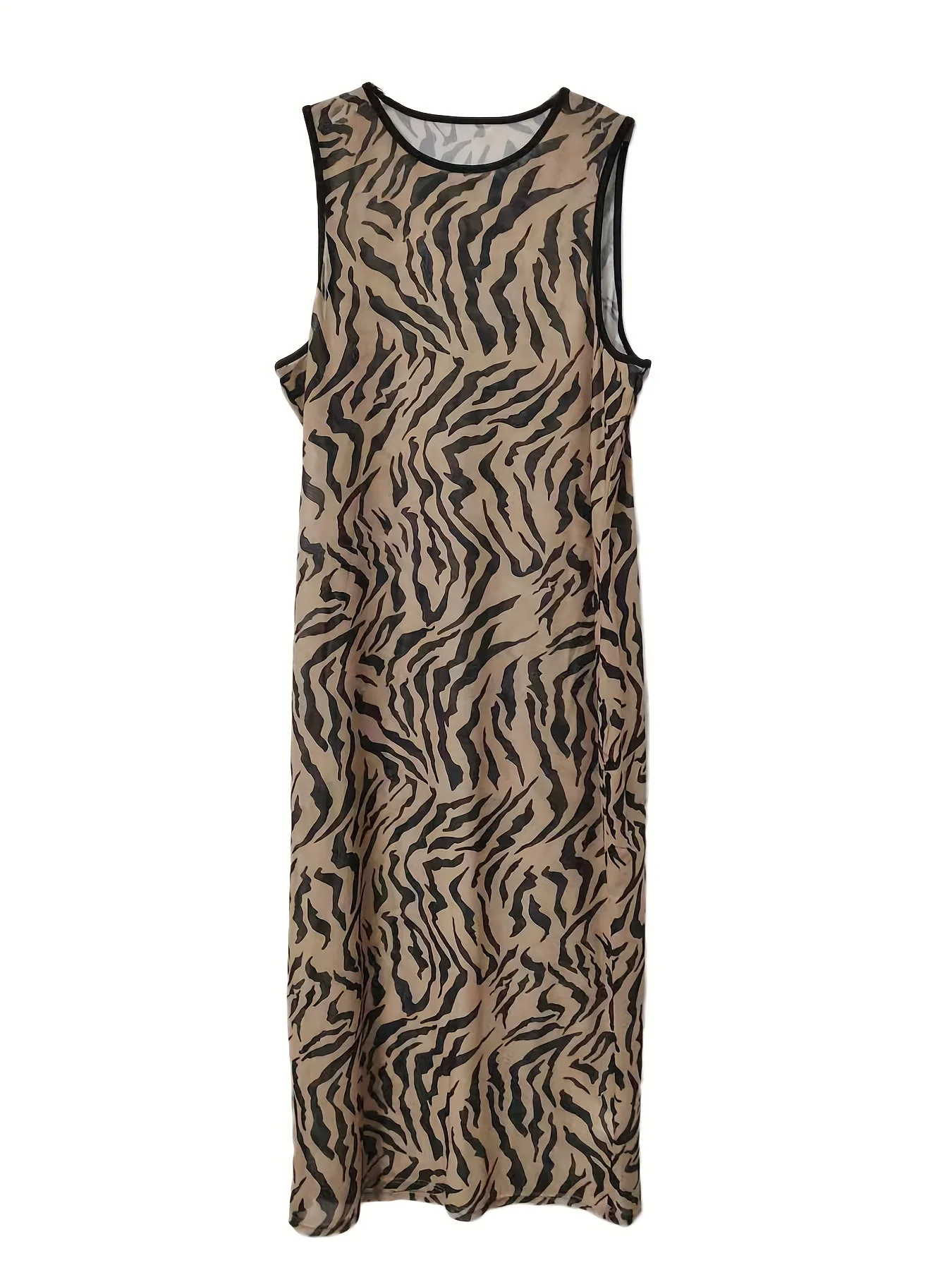 Plus Size Women Cheap Dress Casual Zebra Print Sleeveless Club Outfit With Glove Luxury Gown 2023 Summer Party 5xl New In Dress