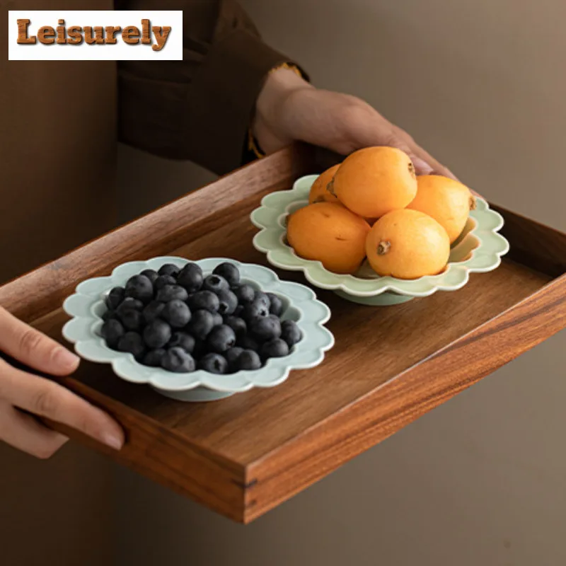 Chrysanthemum Petal Fruit Dishes Japanese Pastry Plate Fruit Snack Plate Dessert Candy Dish Household Sharing Plate Decoration