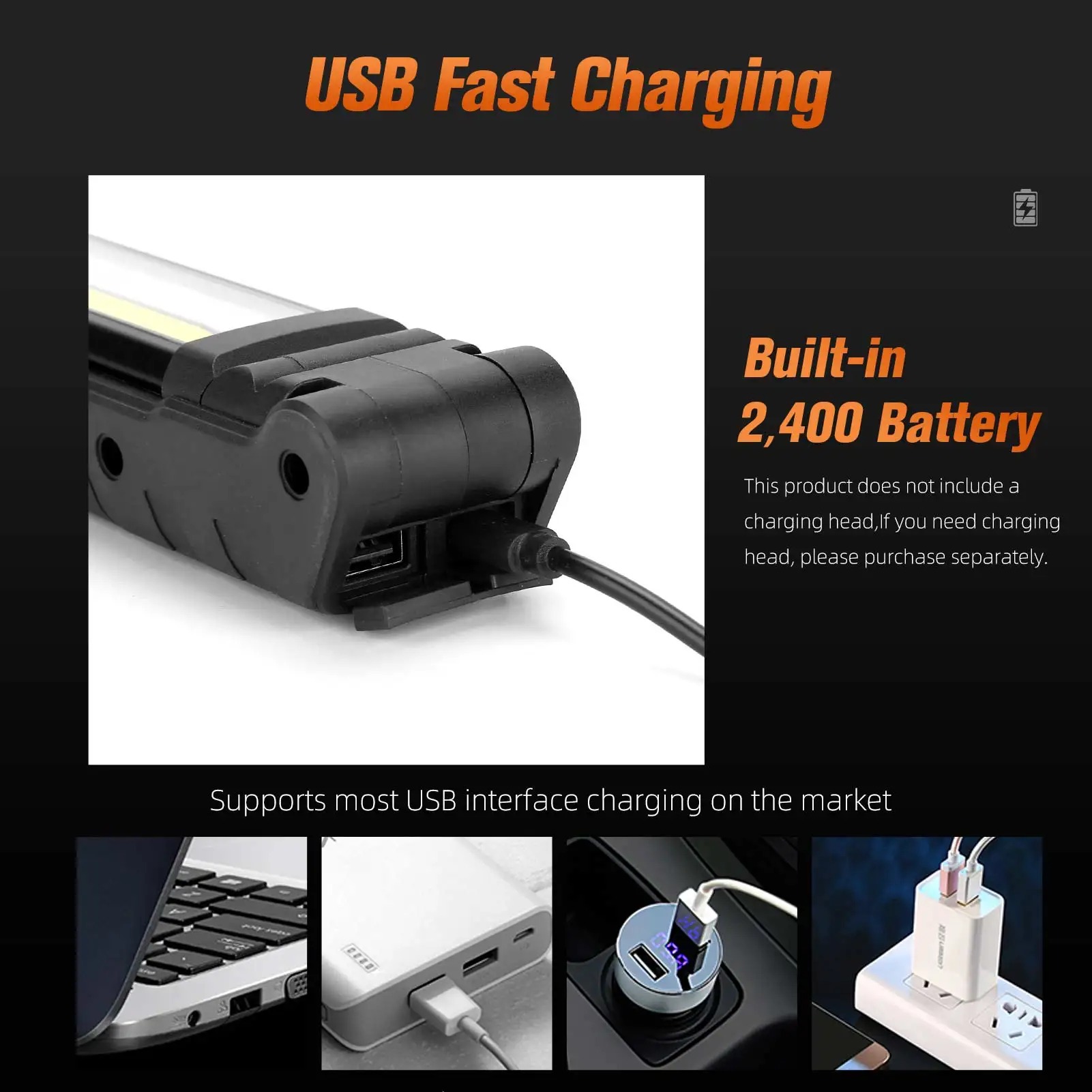 SUPERFIRE G15-S COB Portable LED Work Lights Magnetic Multi Function Folding Torch for Car Repair Home Garage Emergency