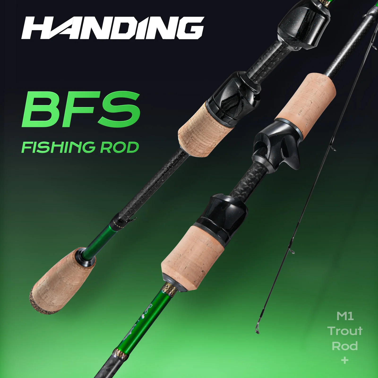 Canne ajing HANDING 2.13m carbone 30T UL-L - Pêche truite et rockfishing action rapide