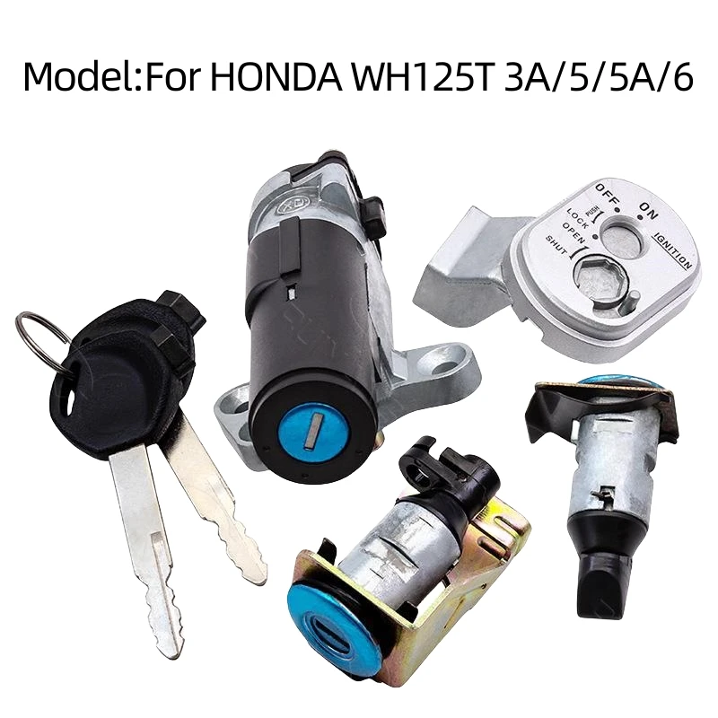 혼다 WH125T-3A-5-5A-6 오토바이 점화 스위치 잠금 장치 WH125T 3A 5 5A 6 스타터 잠금 연료 탱크 커버 전체 잠금 장치