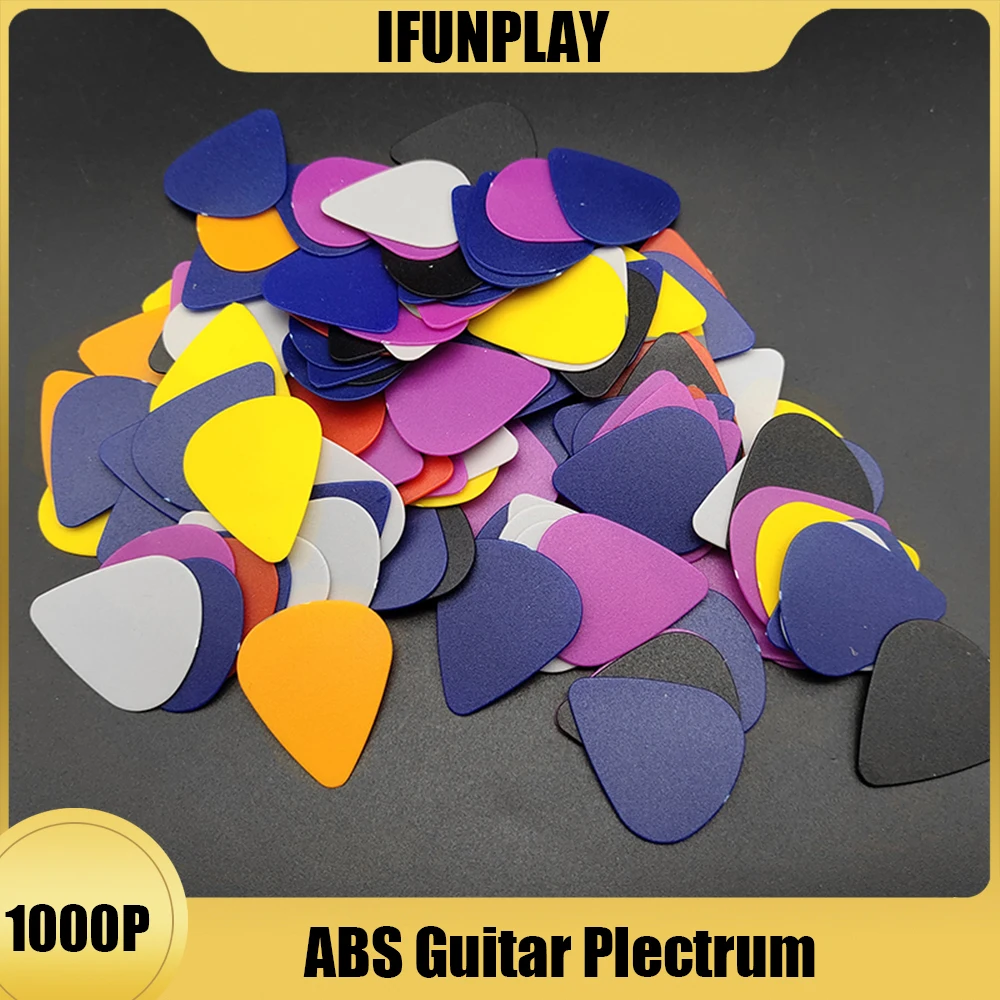 Multi Color 0.46mm ABS Acoustic Electric Ukulele Guitar Bass Picks Guitar Standard Mediators Plectrum Guitarra Parts 1000pcs