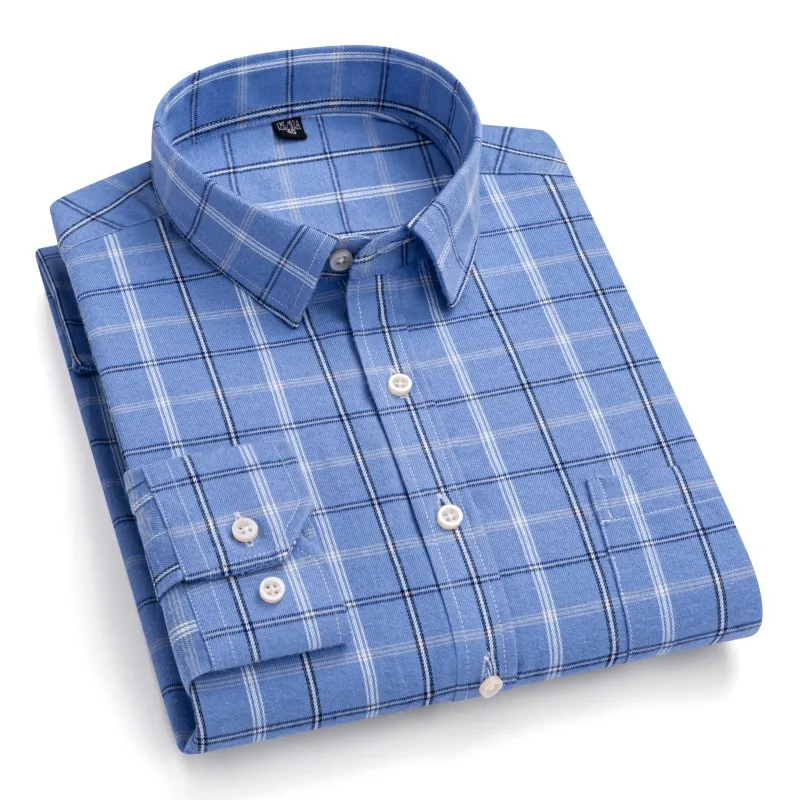 Oversize S-7XL Fall New Mens Fashion Smart Casual Striped Long Sleeve Shirts Soft Comfort Slim Fit Blouses Shirt For Man Clothes