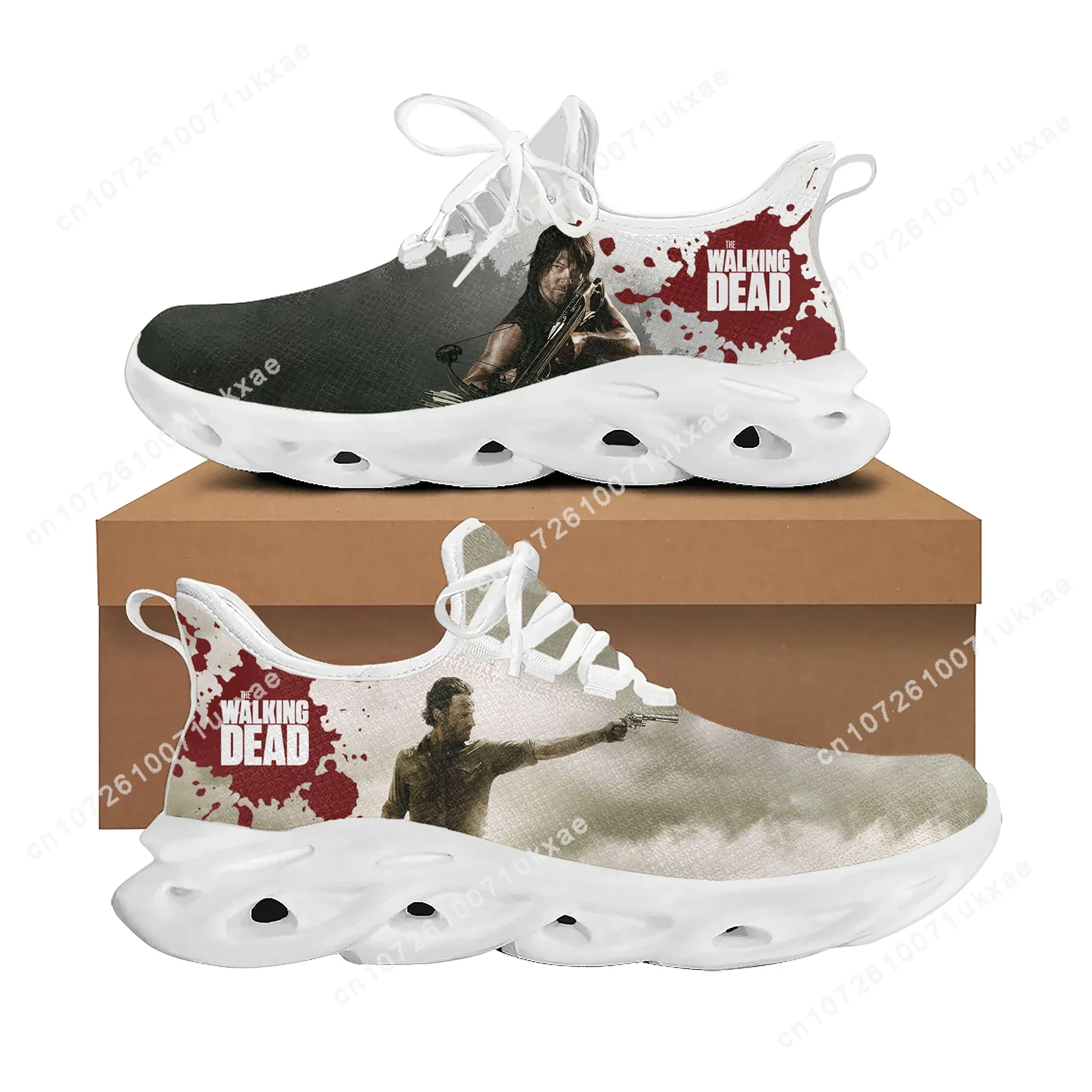 The Walking Dead Horror Flats Sneakers Mens Womens Sports Shoes High Quality Sneaker Lace Up Mesh Footwear custom made Shoe