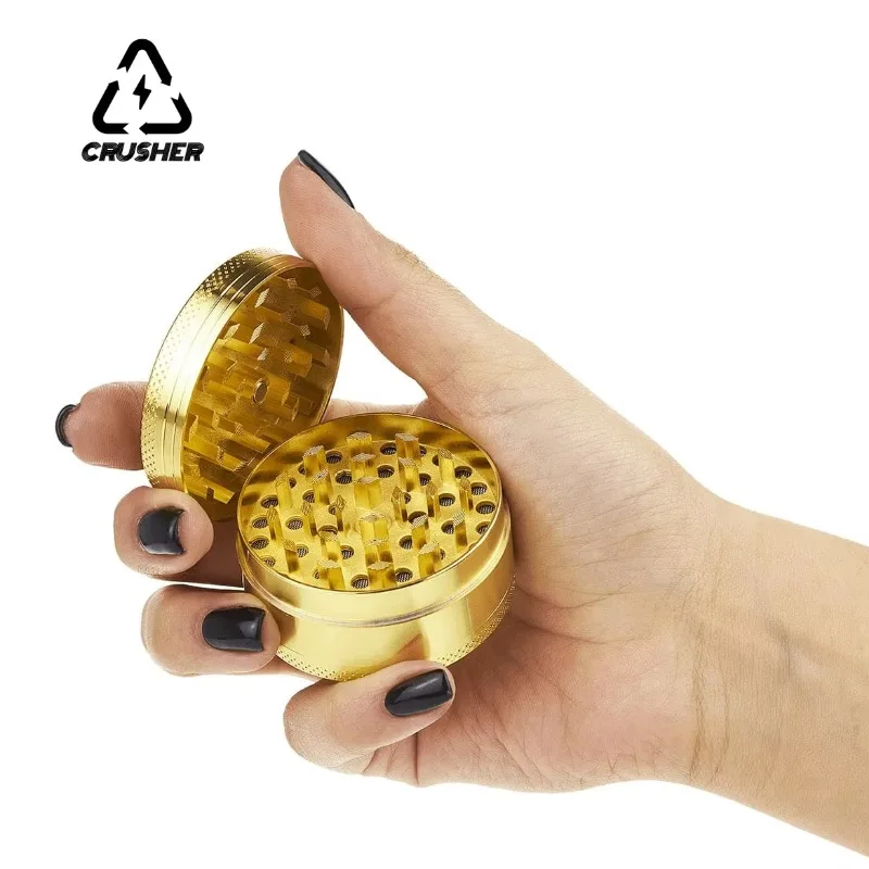 Manual Herb Grass Grinder 4 Layers 40mm Cutting Tobacco Pipes Herbal Crusher Zinc Alloy Tobacco Shredder for Smoking Accessories