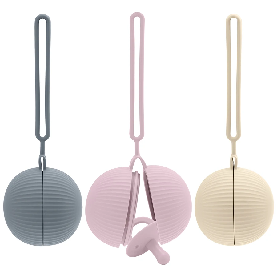 Plastic Pacifier Box New Color Silicone Zipper Pacifier Box Baby Travel Portable Soother Container Box Feeding Nipple Container Case Baby Stuff