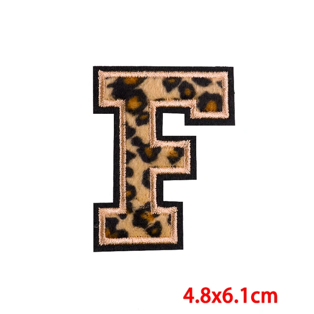 Abc Def Hij Leopard Print Letters Patch Plush And Embroideried Alphabet Iron  On Patches For Clothing Bags Shoes Diy Accessories - Patches - AliExpress