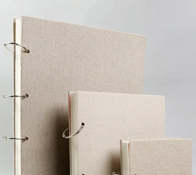1 Stück Kunst-Skizzenbuch, abnehmbares Leinen-Hardcover-Notizbuch, 120 Seiten, Zeichenbuch, Schule, Schreibwaren – Detail 3