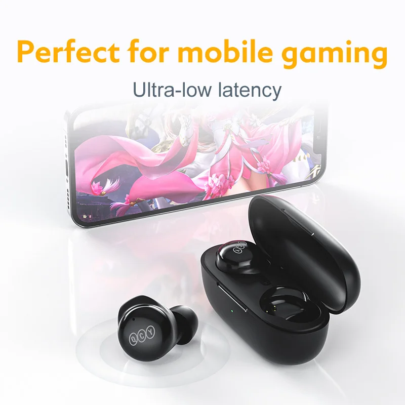 QCY T17 Earphone Bluetooth True Wireless Earbuds BT5.1 HIFI Headphone Touch Control Low Latency Mode ENC Earbud Long Standby 26H 3