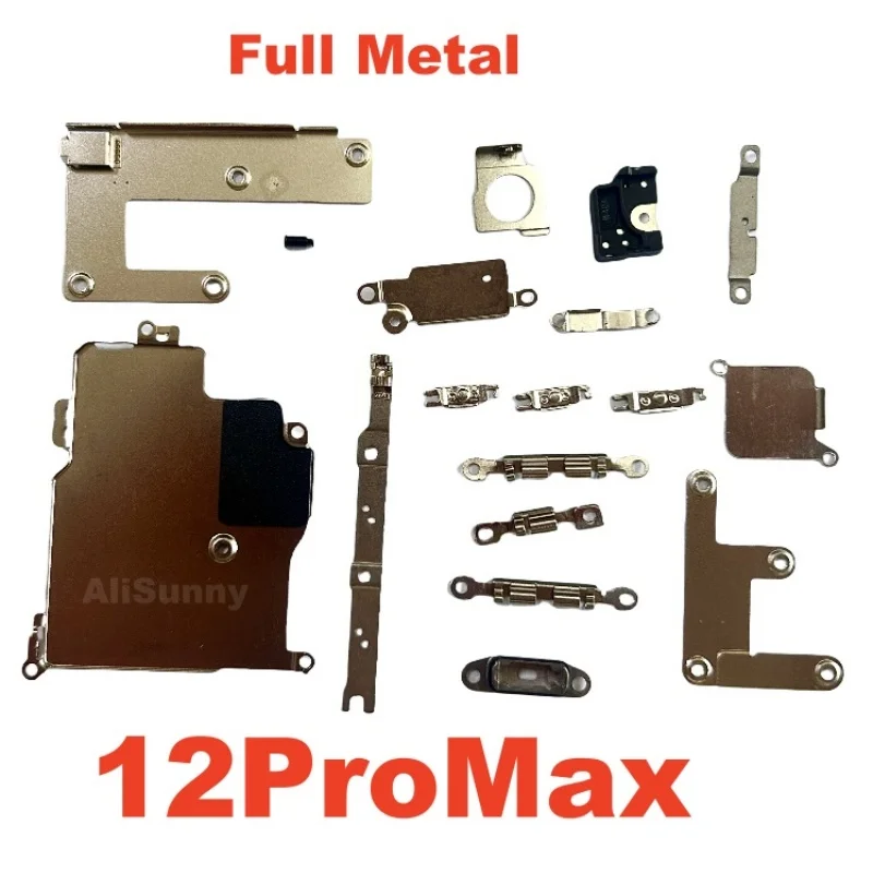 1 세트 풀 세트 금속 + 나사 iPhone 13 Pro Max 14 Plus 11 12 내부 브래킷 액세서리 실드 플레이트 부품